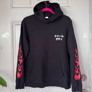 Hoodie Anime Japanese Gothic Graphic Doom Daddy Character EUC Large rare